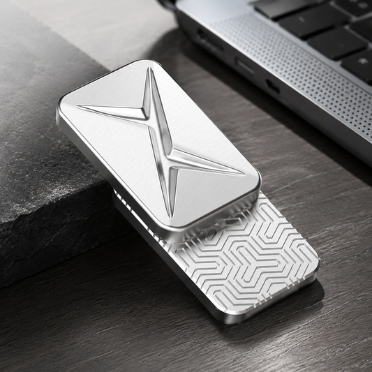 Futuristic X-Cyber Magnetic Fidget Slider - Metal Multi-Directional EDC Push Card Toy