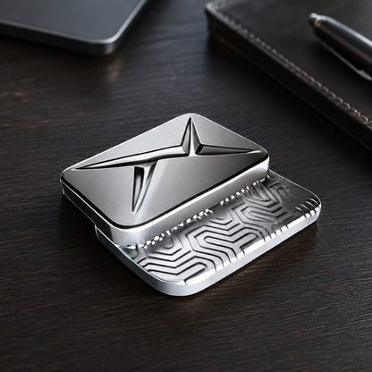Futuristic X-Cyber Magnetic Fidget Slider - Metal Multi-Directional EDC Push Card Toy