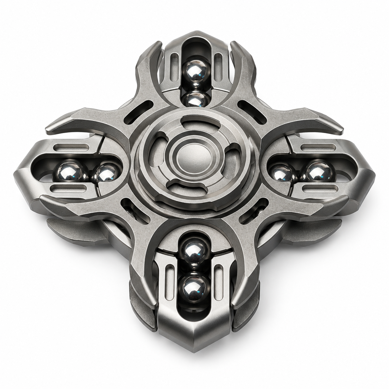 Mech-Armor Kinetic Fidget Spinner - Metal Track Steel Ball EDC Gear & Office Desk Decompression Toy