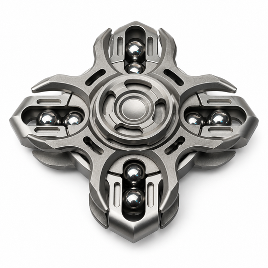 Mech-Armor Kinetic Fidget Spinner - Metal Track Steel Ball EDC Gear & Office Desk Decompression Toy