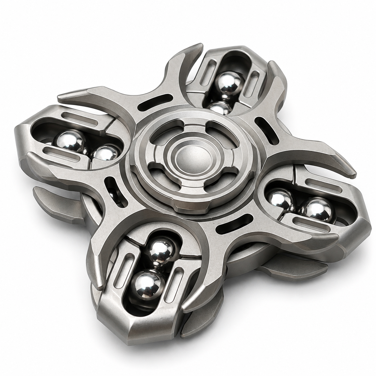 Mech-Armor Kinetic Fidget Spinner - Metal Track Steel Ball EDC Gear & Office Desk Decompression Toy