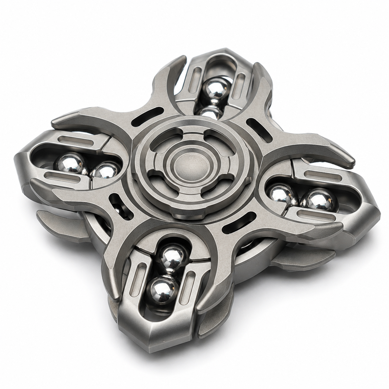 Mech-Armor Kinetic Fidget Spinner - Metal Track Steel Ball EDC Gear & Office Desk Decompression Toy