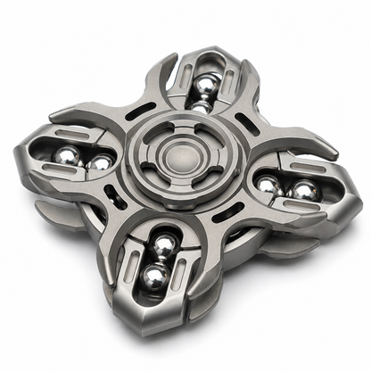 Mech-Armor Kinetic Fidget Spinner - Metal Track Steel Ball EDC Gear & Office Desk Decompression Toy