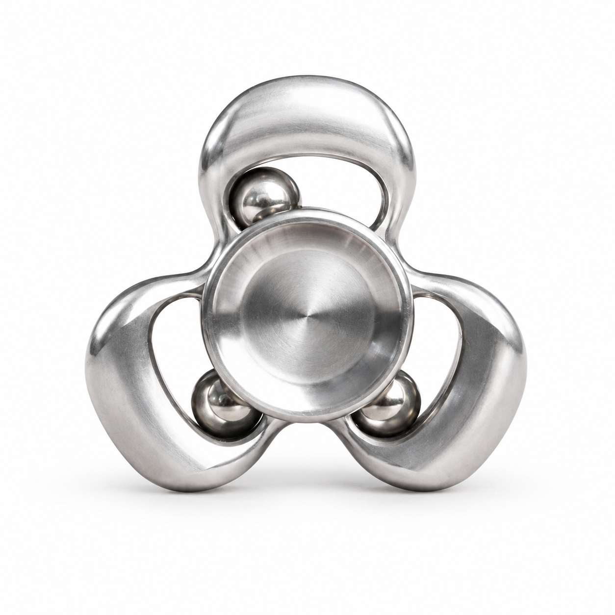 Premium Stainless Steel Kinetic Spinner - Fluid Wave Tri-Fidget Toy for ADHD & Focus