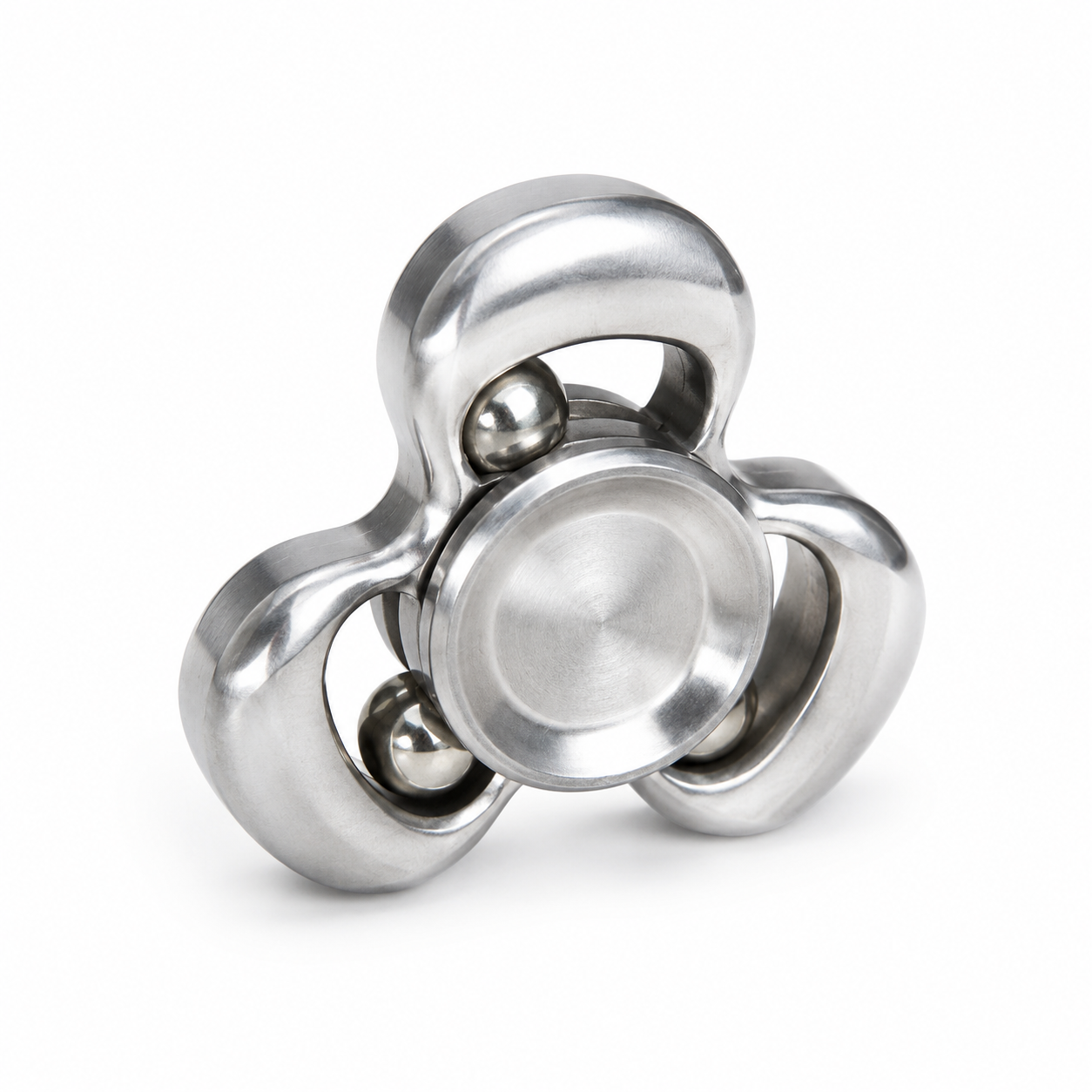 Premium Stainless Steel Kinetic Spinner - Fluid Wave Tri-Fidget Toy for ADHD & Focus