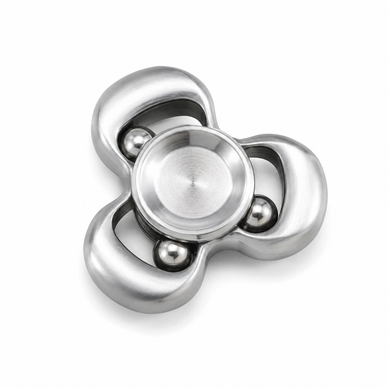 Premium Stainless Steel Kinetic Spinner - Fluid Wave Tri-Fidget Toy for ADHD & Focus
