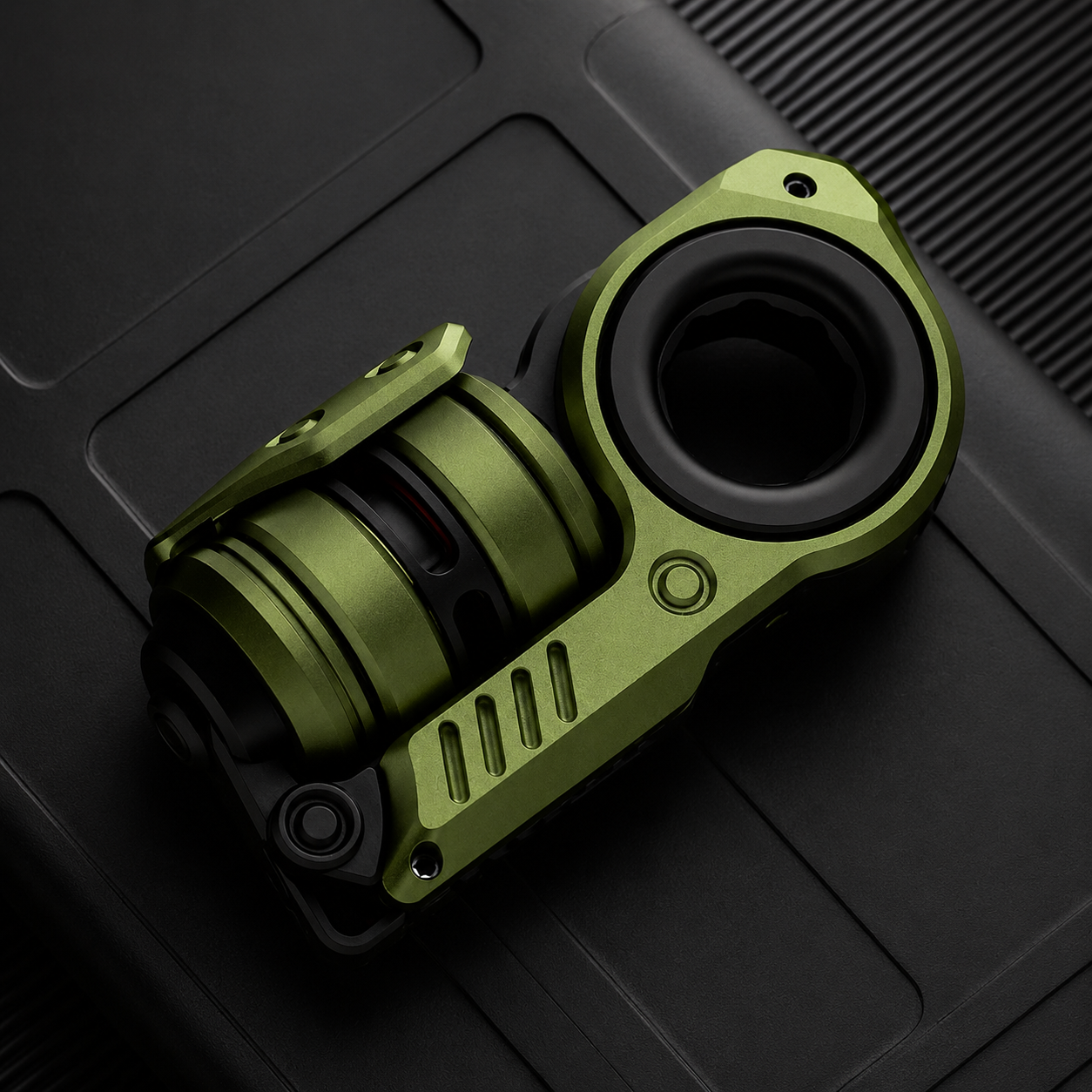 Cyberpunk Mechanical Ring Fidget Spinner - Metal EDC Gyro & Roller Decompression Toy for Stress Relief