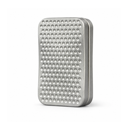 Minimalist Magnetic Fidget Slider - Metal Dimple Texture EDC Push Card Toy for Stress Relief