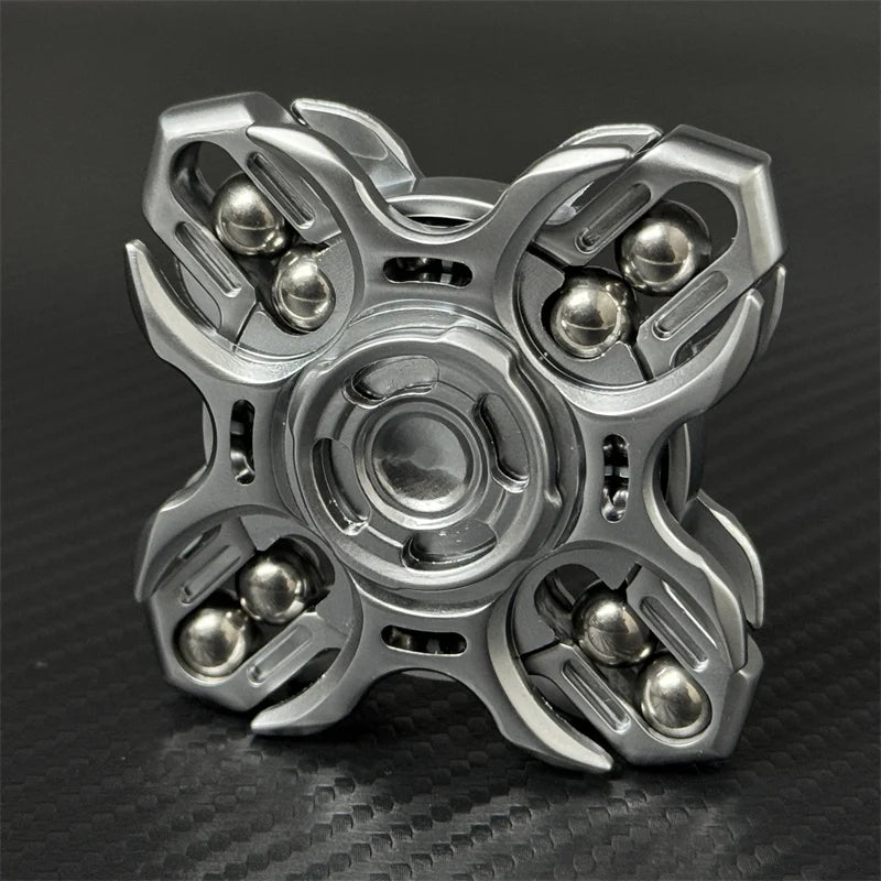 Mech-Armor Kinetic Fidget Spinner - Metal Track Steel Ball EDC Gear & Office Desk Decompression Toy