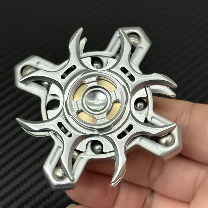 Mech-Armor Kinetic Fidget Spinner - Metal Track Steel Ball EDC Gear & Office Desk Decompression Toy
