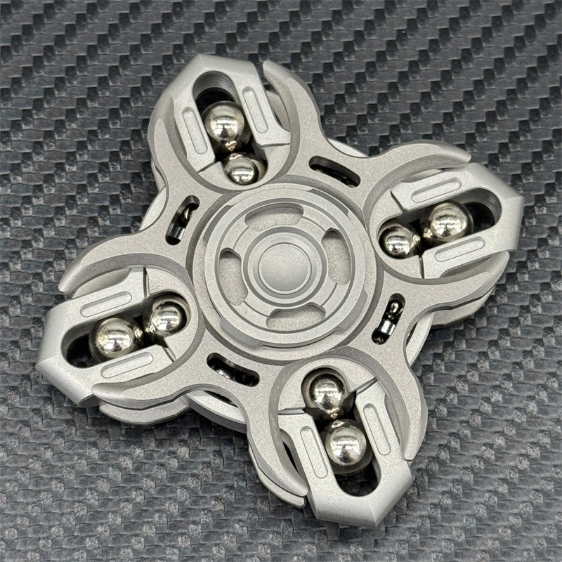 Mech-Armor Kinetic Fidget Spinner - Metal Track Steel Ball EDC Gear & Office Desk Decompression Toy