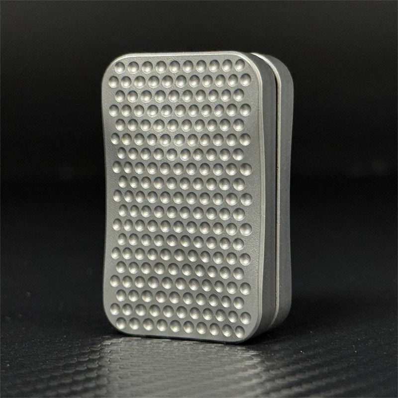 Minimalist Magnetic Fidget Slider - Metal Dimple Texture EDC Push Card Toy for Stress Relief