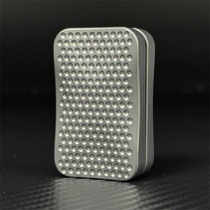 Minimalist Magnetic Fidget Slider - Metal Dimple Texture EDC Push Card Toy for Stress Relief