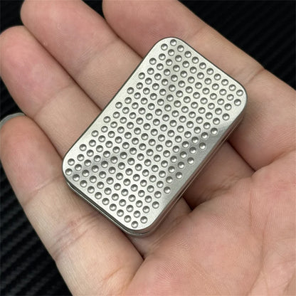 Minimalist Magnetic Fidget Slider - Metal Dimple Texture EDC Push Card Toy for Stress Relief