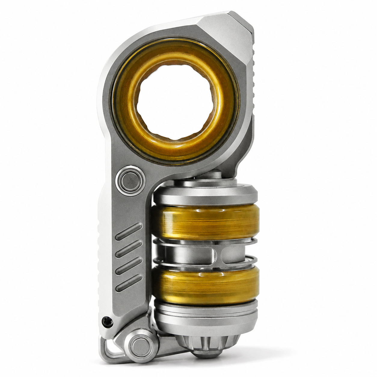 Premium Titanium-Look Cyberpunk Fidget Toy Detail View