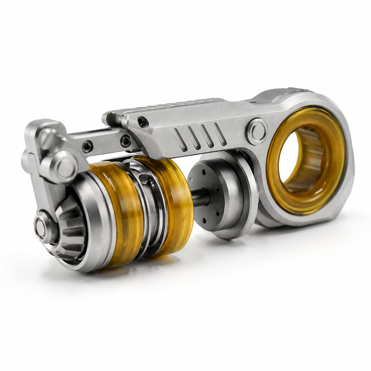 Premium Titanium-Look Cyberpunk Fidget Toy Detail View