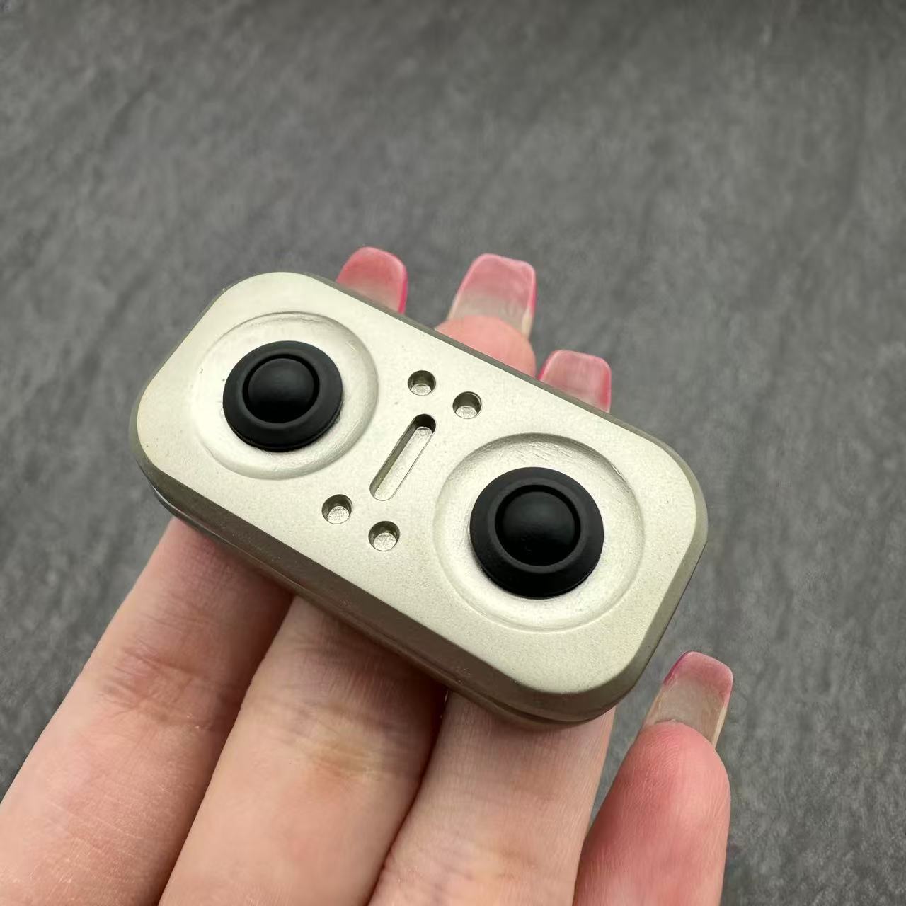 Cyberpunk Evil Eye Magnetic Fidget Slider - Metal Cat Eye EDC Push Card Toy for Stress Relief