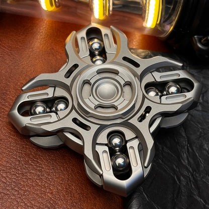 Mech-Armor Kinetic Fidget Spinner - Metal Track Steel Ball EDC Gear & Office Desk Decompression Toy