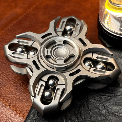 Mech-Armor Kinetic Fidget Spinner - Metal Track Steel Ball EDC Gear & Office Desk Decompression Toy