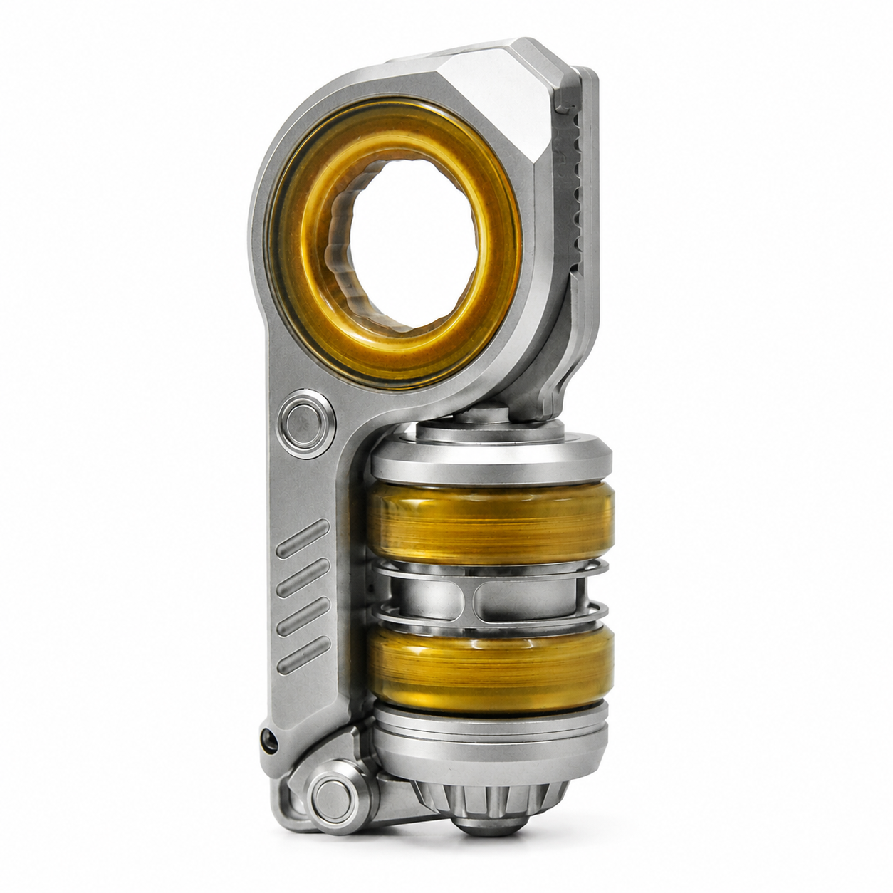 Premium Titanium-Look Cyberpunk Fidget Toy Detail View
