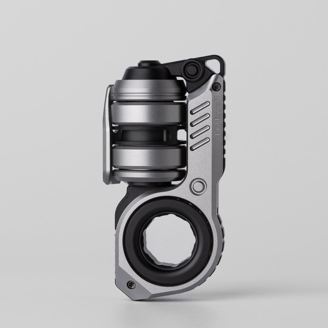 Cyberpunk Mechanical Ring Fidget Spinner - Metal EDC Gyro & Roller Decompression Toy for Stress Relief